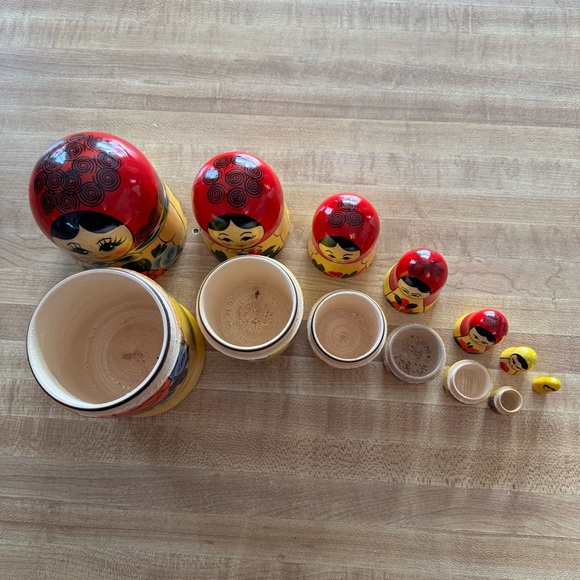 Russian Matryoshka Nesting Dolls 7-Piece Set Hand Painted Made in Russia - Picture 8 of 8